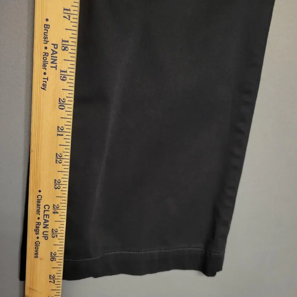 Aura‎ Pants Womens 6 Black Stretch Wide Leg Casual Office Workwear Comfort Band